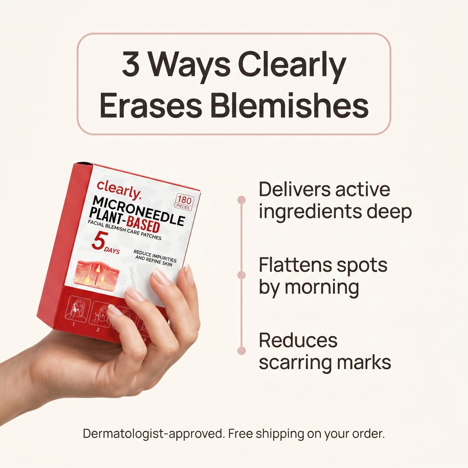 3 ways Clearly erases blemishes